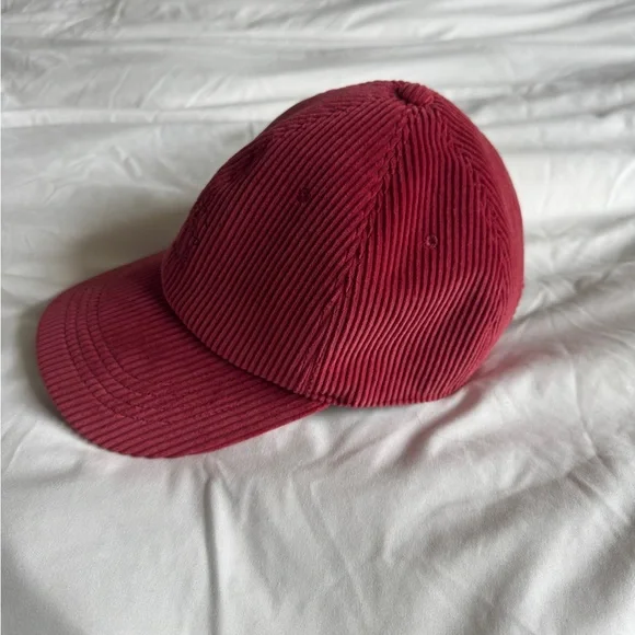 Brunello Cucinelli corduroy Hat. Red, size medium.